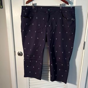 Charter Club capri pants with nautical anchor design